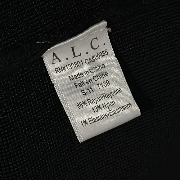 A.L.C Black A-Line Crew Neck Fringe Trim Sleeveless Black Midi Dr… - Picture 10 of 14